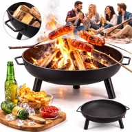 PALENISKO METALOWE OGRODOWE 60CM NA OGNISKO GRILLA KOCIŁEK RUSZT NAD WODE