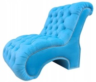 Welurowy fotel szezlong glamour