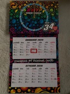 Kalendarz ścienny z zegarem