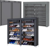 SZAFKA NA BUTY SZAFA MATERIAŁOWA TEKSTYLNA ORGANIZER SKŁADANA 12x PÓŁKA