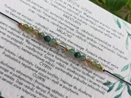 Bransoletka na szczęście, na sznurku, kamienie, amulet