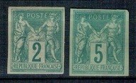 Francja Kolonie francuskie 1877 Znaczki 25+27 * Hermes alegorie