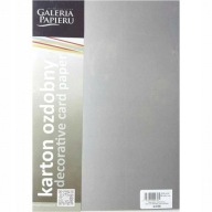 Karton ozdobny A4 Millenium srebrny Galeria Papieru 220g 20 arkuszy