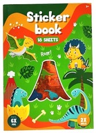NAKLEJKI KSIĄŻKA Z NAKLEJKAMI DINOZAURY 18 STRON