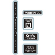 5szt. Naklejki Rowerowe na Ramę Rowerową Naprawcze Opisowe Zestaw
