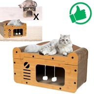 DRAPAK DOMEK DLA KOTA LEGOWISKO TEKTUROWE MDF PIĘTROWY XXL EKOLOGICZNY