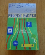 Pobrzeże Bałtyku - mapa turystyczna, mapa PRL, stara mapa, 1977