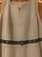 Sukienka L/XL szara z wstawką czarną bez rękawów