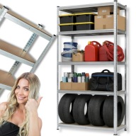 REGAŁ MAGAZYNOWY METALOWY 180X90X40 GARAŻOWY SOLIDNY 5 PÓŁEK WZMOCNIONY