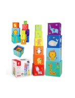 CLASSIC WORLD Magic Box Drewniana Wieża Zwierzęta Klocki Edukacyjne