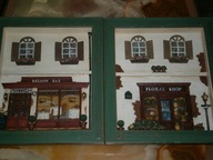 Gablota szklana z figurkami dekoracja 3d obraz przestrzanny DIORAMA - 2 szt