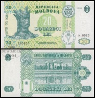 BNB - MOŁDAWIA 20 Lei 1999 # seria D.0025 nr 285851 # P13d # UNC