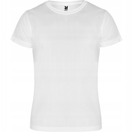 Oddychający T-shirt sportowy biały M