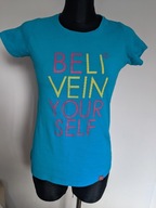 Bluzka damska M 4F T-shirt koszulka turkus sport