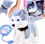 INTERAKTYWNY PIESEK ZABAWKA NA SMYCZY MASKOTKA HUSKY SZCZEKA PREZENT PIES