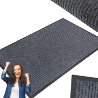 WYCIERACZKA POD DRZWI ZEWNĘTRZNA WEJŚCIOWA DUŻA MATA DO BUTÓW SZARA DYWANIK