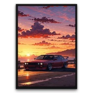 Plakat „BMW E30 M3” 21×30 cm – klasyczna motoryzacja, dekoracja ścienna