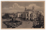Wrocław Breslau, Hauptbahnhof Dworzec Kolejowy. Samochody. Obieg 1943 rok.