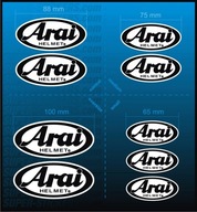 Naklejki na kask ARAI Zestaw 9szt. Logo Znaczek Nalepki Napisy MOCNE