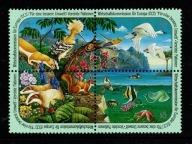 ONZ Wiedeń / Blok 4 / 114-117 ( Flora / fauna ) czyste / 1991 r.