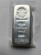 Sztabka srebra 1kg HERAEUS próba 999