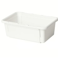 IKEA KACKLA Rozsuwany pojemnik, biały, 18-28x13 cm