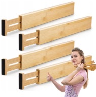 ZESTAW 4 PRZEGRÓDEK BAMBUSOWYCH DO SZUFLADY RITA