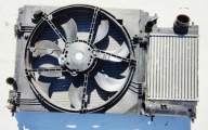 NISSAN X-TRAIL T32 chłodnica wody klimy intercooler wentylator komplet