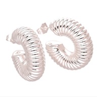 69265 Kolczyki platynowane 31/10 MM koła dmuchane