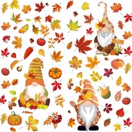 DEKORACJA JESIENNA NAKLEJKI NA OKNO JESIEŃ DWUSTRONNA DEKORACJE JESIENNE A