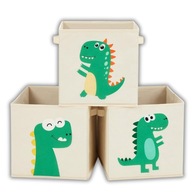 Pudełko Do Przechowywania Organizer Na Zabawki Duże Zestaw 3 szt 30x30x30cm