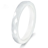 OBRACZKA BIALA CERAMIKA FASETOWANA 2MM R.13