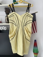 S LETNIA ŻÓLTA JANE NORMAN TALIOWANA BARDOTKA