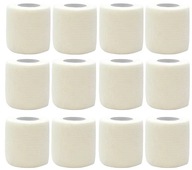 12x TAŚMA DO GETR OCHRANIACZY BANDAŻ TAPE TEJP OWIJKA 5cmx4,5m BIAŁY