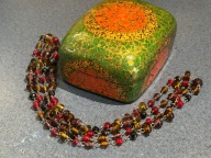 DŁUGI 140CM NASZYJNIK SZKŁO WENECKIE TYPU MURANO