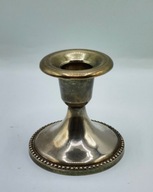 ŚWIECZNIK platerowany srebrem STARY urokliwy