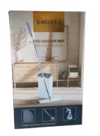 Mop dwukomorowy SMUKEE HOME wiadro 2 komory płaski mop z mikrofibrą