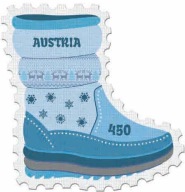 Austria 2024 Znaczek ** buty zimowe materiał renifery