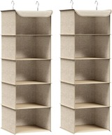 Wiszący Regał Półki Materiałowe Do Szafy Organizer Na Ubrania Składany 2szt