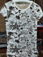 Czarna-Biała Bluzka Damska