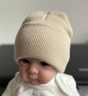 Beanie czapeczki ciepłe dla noworodków 0-6m