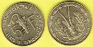 AFRYKA 5 FRANCS 1982 R.