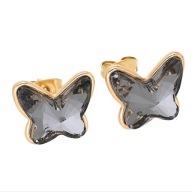 62715 Kolczyki 18K pozłacane 12/14 MM SILVER NIGHT CRYSTAL Swarovski
