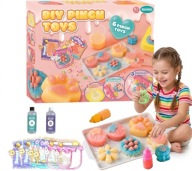 ZESTAW KREATYWNY DIY SQUISHY GNIOTKI ANTYSTRESOWE SILIKONOWE DUŻY DLADZIECI