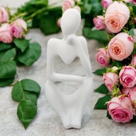 Nowoczesna DEKORACJA Figurka Zastanawiającej się Postaci z Gipsu PREZENT