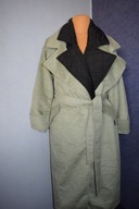 MISSGUIDED PIĘKNY PŁASZCZ DŁUGI ZIMOWY DELKATNA ZIELEŃ _48