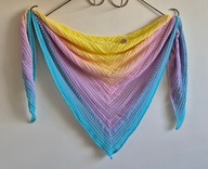 Kolorowa cienka chusta - HANDMADE