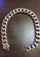 Bransoletka Łańcuch Płaski Pancerka S - 8 mm x 21cm stal 316L