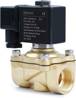 Elektrozawór mosiężny 3/4", 24 V DC, normalnie zamknięty do wody itp. (5)