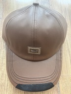 Czapka z daszkiem męska skóra ekologiczna